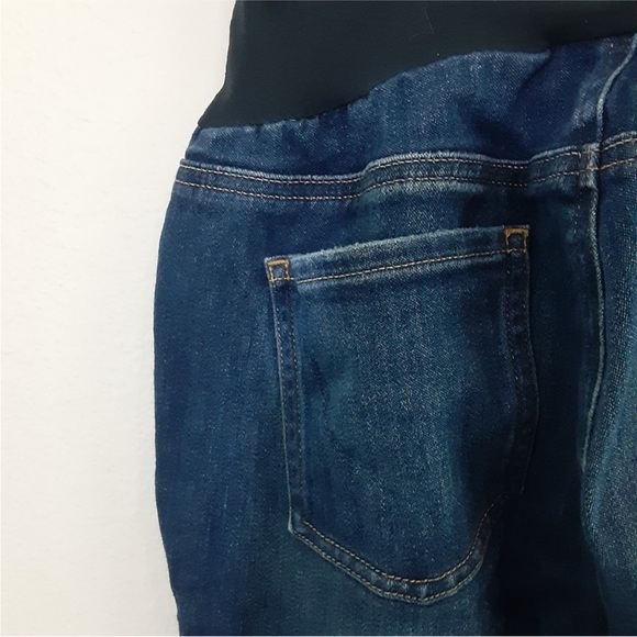 Pea in the Pod Maternity Lux Fit Full Panel Skinny Jeans Dark Wash 30 Pregnancy - Picture 4 of 5